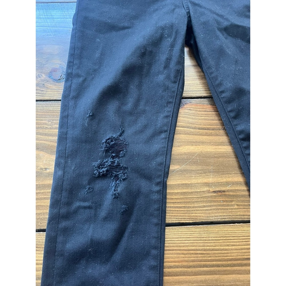 AG Adriano Goldschmied Alexxis Slim High Rise Distressed Black Jeans 27 - Picture 2 of 10